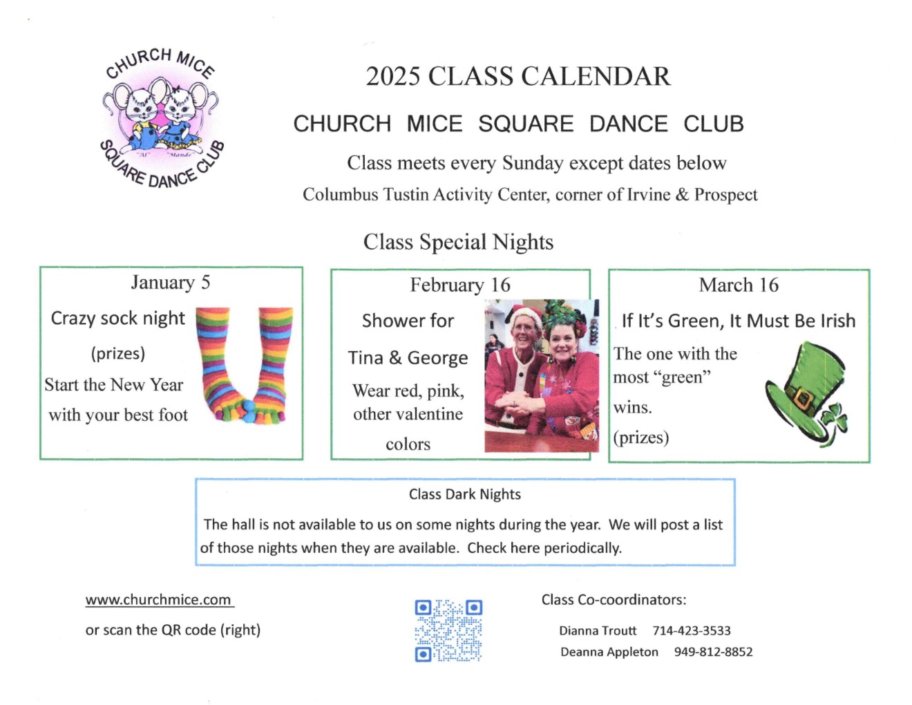 Church Mice class flyer Jan-Mar25